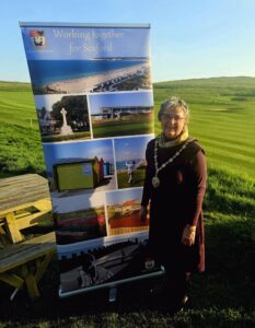 The Mayor of Seaford, Cllr Sally Markwell and The Deputy Mayor of Seaford, Cllr Maggie Wearmouth.