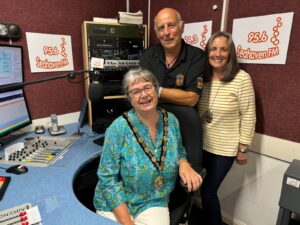 The Mayor of Seaford, Deputy Mayor and Len from Seahaven FM, in the studio