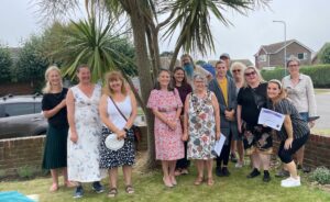 The Mayor and other attendees at the Number 6 Summer Bake Off Challenge.