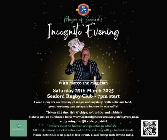 Mayor of Seaford's Incognito Evening - fundraiser for SeaFriends